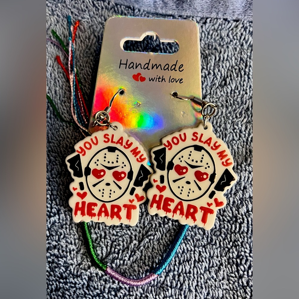 You Slay My Heart Handmade and designed earrings with FREE Bracelet